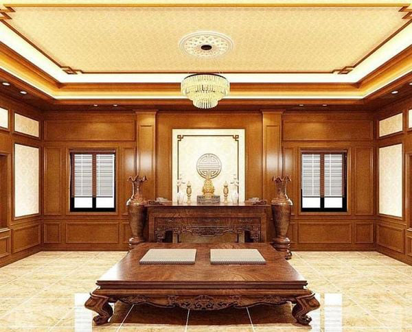 Phòng thờ nên ốp tấm PVC nano không